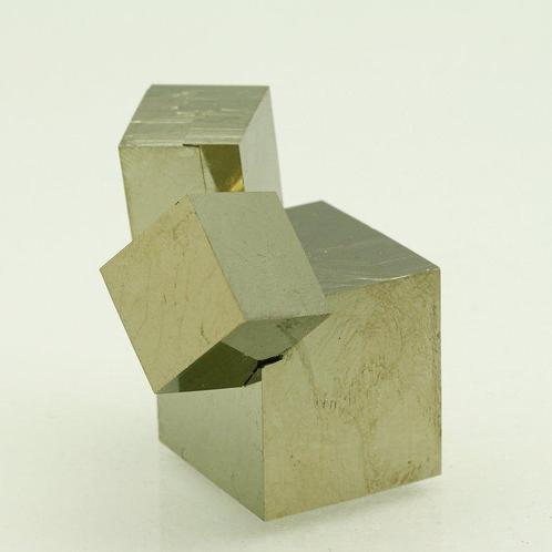 Hoge kwaliteit! Pyriet kristalcluster - Hoogte: 4.1 cm -, Verzamelen, Mineralen en Fossielen