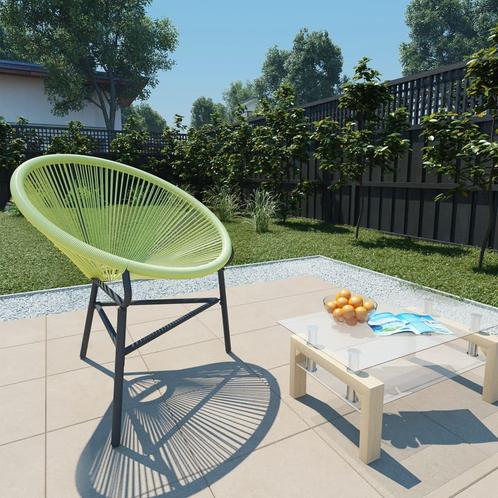 vidaXL Tuinstoel Acapulco poly rattan groen, Tuin en Terras, Tuinstoelen, Nieuw, Verzenden