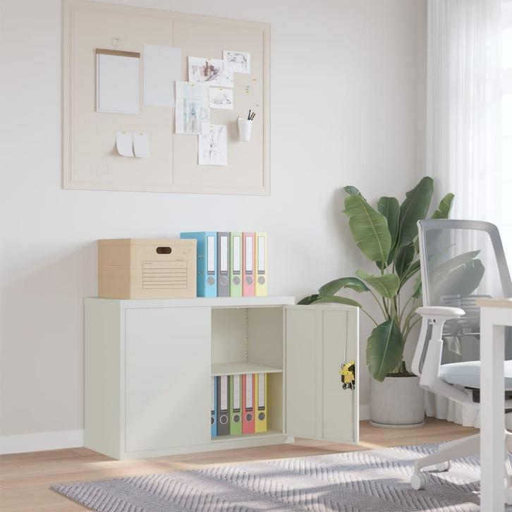 vidaXL Archiefkast 90x40x70 cm staal lichtgrijs, Huis en Inrichting, Kasten | Overige, Nieuw, Verzenden