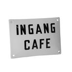 Emaille reclamebord: Ingang Café, Verzamelen, Nieuw