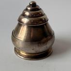 Doos - kegel met circonvoluties - .800 zilver - martelé