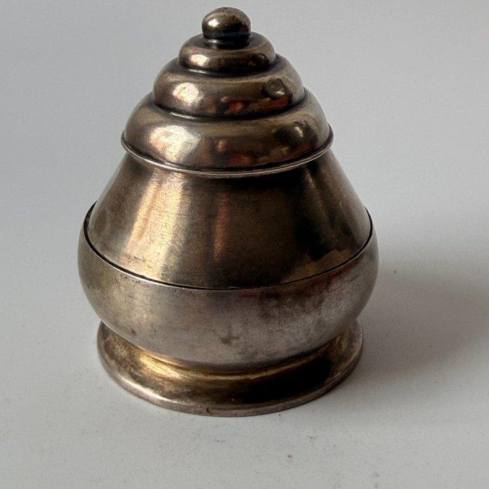 Doos - kegel met circonvoluties - .800 zilver - martelé, Antiek en Kunst, Kunst | Niet-Westerse kunst
