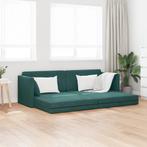vidaXL Vloersofa Bed 2-in-1 Donkergroen 213x144x60 cm, Verzenden, Nieuw