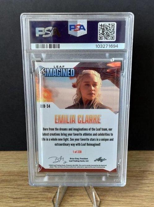 2023 Leaf Reimagined RIB34 Emilia Clarke /338 Game Of, Verzamelen, Overige Verzamelen