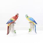 Sitzendorf - Statuette, Paire de perroquets en porcelaine