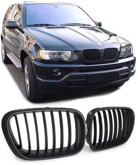 Mat Zwarte Nieren (Grillen) BMW X5 E53 B0501, Auto-onderdelen, Carrosserie, Nieuw, BMW, Voor, Links, Rechts