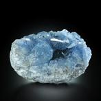 Uniek en intens blauw CELESTIEN Kristalcluster - Hoogte: 13