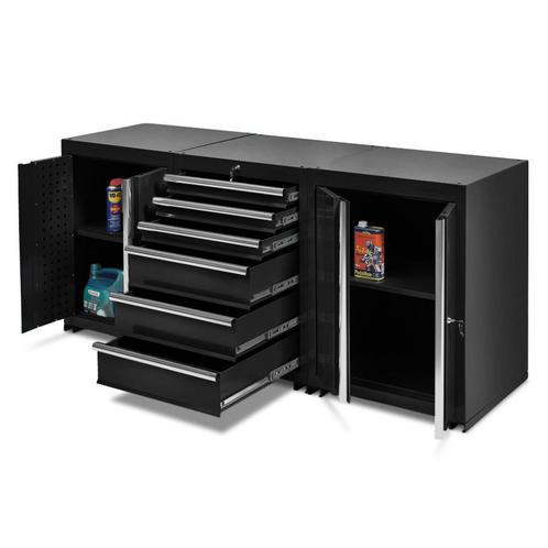 Datona Werkplaatskasten set PRO XL - Zwart - Datona, Doe-het-zelf en Bouw, Werkbanken, Ophalen of Verzenden