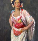 Spaanse school (XX) - Ritratto di donna, Antiek en Kunst