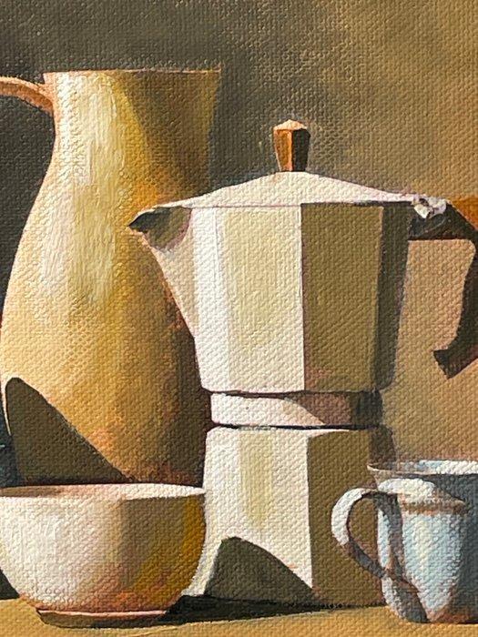 Claudio Rolfi (1960) - Lora del caffè, Antiek en Kunst, Kunst | Schilderijen | Modern