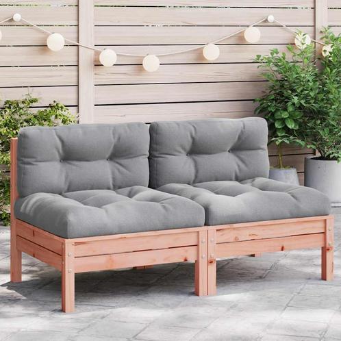 vidaXL Tuinbanken 2 st zonder armleuningen met kussens, Tuin en Terras, Tuinsets en Loungesets, Nieuw, Verzenden