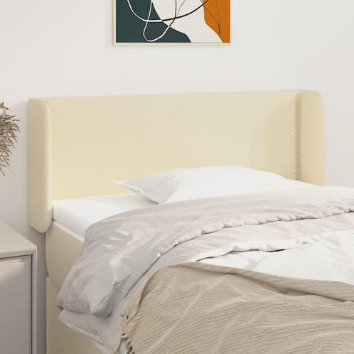 vidaXL Tête de lit avec oreilles Crème 103x16x78/88 cm, Maison & Meubles, Chambre à coucher | Lits, Neuf, Envoi