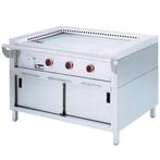 Teppanyaki  gasplaat, 3 zones (3x 7 kW), op kast, Verzenden