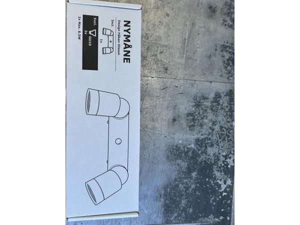 Veiling - Nymane witte wandspotjes, Huis en Inrichting, Lampen | Wandlampen