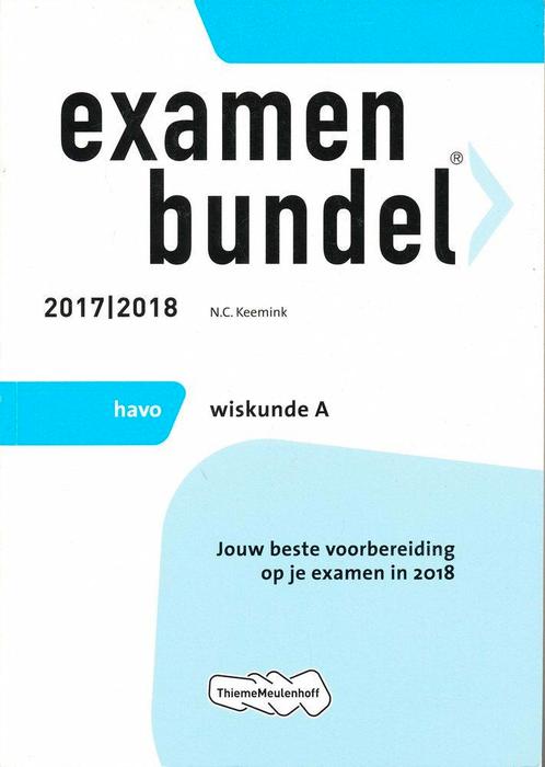 Examenbundel Havo Wiskunde A 2017/2018, Livres, Livres scolaires, Envoi