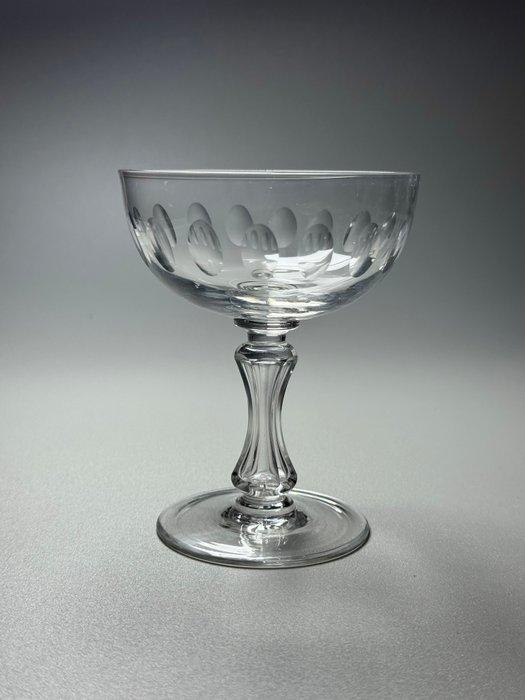 Val Saint Lambert - Champagneglas (6) - Service OLIVIER -, Antiquités & Art, Antiquités | Verre & Cristal
