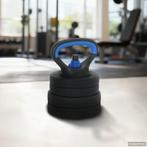 vidaXL 2-in-1 Dumbbell Barbell Set 30kg Zwart en Blauw, Verzenden, Nieuw