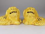 Chinese Yellow Porcelain Foo Dog Censer Statue Chine -, Antiquités & Art