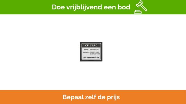 Bieden: JRC 7HRJD0002B VDR Compact Flash Card for JCY-1800, Watersport en Boten, Navigatiemiddelen en Scheepselektronica, Ophalen of Verzenden
