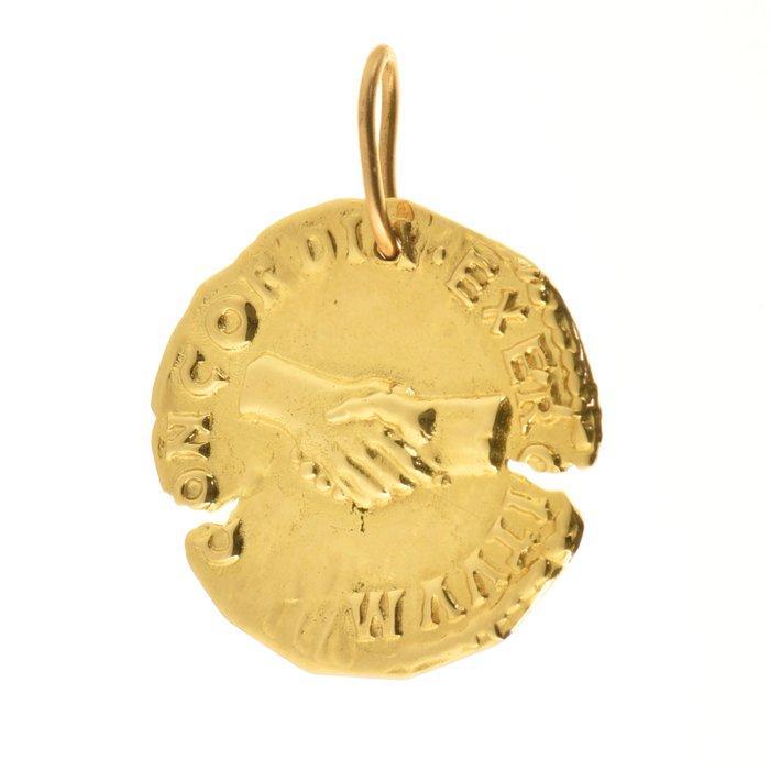 Hanger - 14 karaat Geel goud, Handtassen en Accessoires, Antieke sieraden