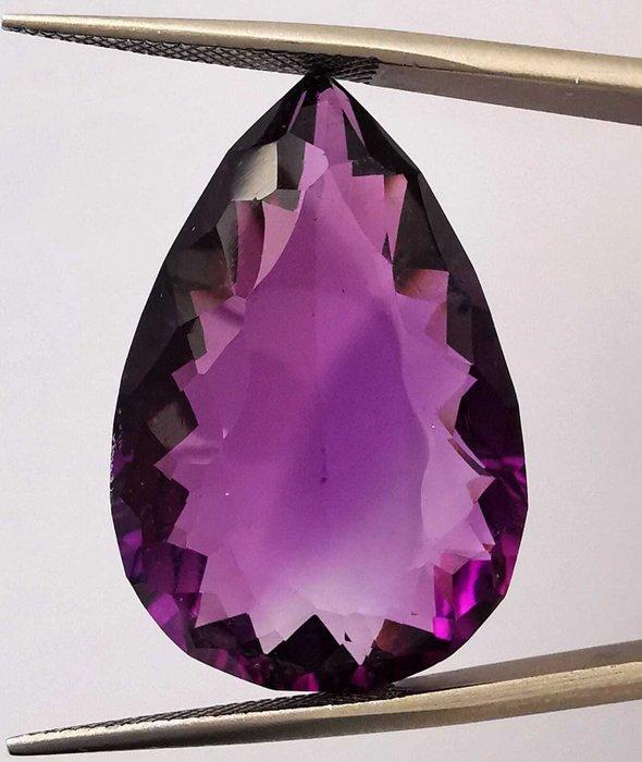 Zonder Minimumprijs Amethist - 27.89 ct - Antwerp Laboratory, Handtassen en Accessoires, Edelstenen