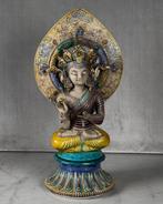 Figuur - Fine enameled buddha - Porselein - China, Antiek en Kunst