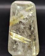 Prachtige zeer zeldzame natuurlijke goud-ruw geslepen kwarts