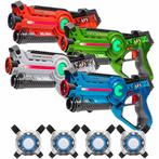 Light Battle Active lasergame set - 4 laserguns + 4 vesten, Kinderen en Baby's, Ophalen of Verzenden, Nieuw