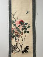 Magnifique tableau de fleurs et doiseaux - Papier - Kankoku, Antiquités & Art