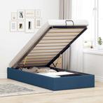 vidaXL Bedframe zonder matras 90x200 cm stof blauw, Verzenden, Nieuw