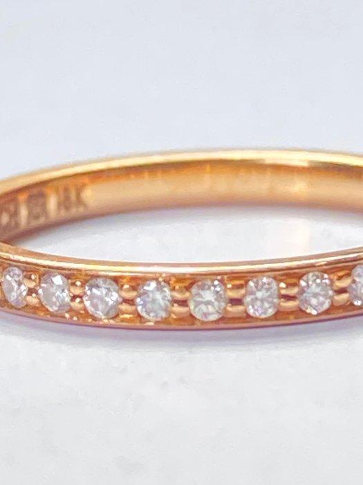Zonder Minimumprijs - Ring - 18 karaat Roségoud Diamant, Handtassen en Accessoires, Ringen