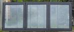 pvc raam , chassis 331 x 138  antraciet 3 dubbel glas, Doe-het-zelf en Bouw, Kunststof, Nieuw, Ophalen of Verzenden, Inclusief glas