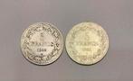 Belgique. Leopold I (1831-1865). 5 Francs 1833 (B) et 1848