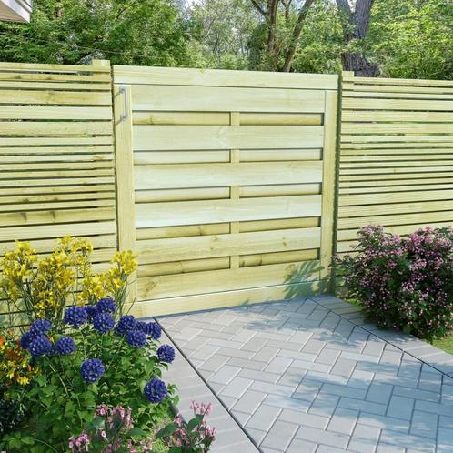 vidaXL Poort 100x100 cm geïmpregneerd grenenhout groen, Tuin en Terras, Tuinpoorten, Nieuw, Verzenden