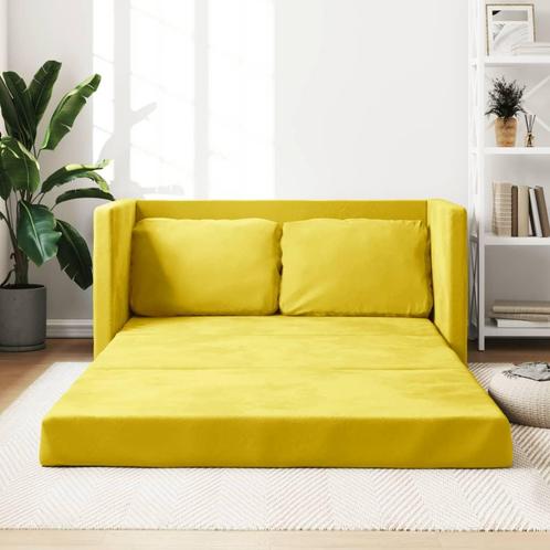 vidaXL Slaapbank vloermodel 2-in-1 122x204x55 cm fluweel, Huis en Inrichting, Zetels | Zetels, Nieuw, Verzenden