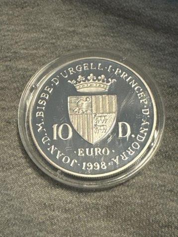 Andorre. 10 Diners 1998 50 Jahre Menschenrechte - 31,47g beschikbaar voor biedingen