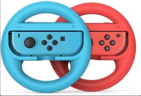 Nintendo Switch Stuur Set Rood/Blauw (Third Party), Games en Spelcomputers, Spelcomputers | Nintendo Switch, Zo goed als nieuw