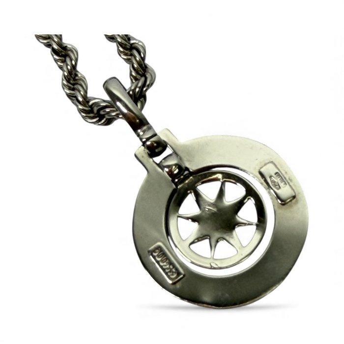 Ketting met hanger - 18 karaat Witgoud, Handtassen en Accessoires, Antieke sieraden