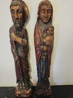 Beeldje, Houten religieuze beelden - Josef en Maria met kind