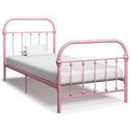 vidaXL Bedframe metaal roze 100x200 cm, Huis en Inrichting, Slaapkamer | Bedden, Verzenden, Nieuw