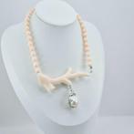 Koraal - Zilver - Halsketting - CORALLO ROSATO, Verzamelen, Mineralen en Fossielen