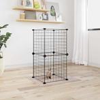 vidaXL Huisdierenkooi met 8 panelen 35x35 cm staal zwart, Dieren en Toebehoren, Knaagdieren en Konijnen | Hokken en Kooien, Verzenden