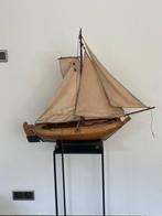 Hout - Barographe - Bois, Coton - Modèle de bateau ancien, Antiek en Kunst, Curiosa en Brocante