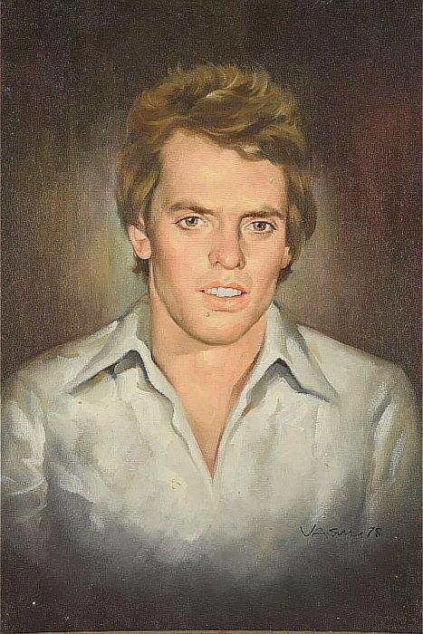 V. Asmus (1978) - Portrait of a young man - NO RESERVE, Antiek en Kunst, Kunst | Schilderijen | Klassiek