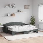 vidaXL Slaapbank onderschuifbed matrassen 80x200 cm stof, Verzenden, Nieuw
