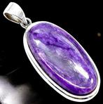 Pendentif en argent avec cabochon de charoïte des montagnes
