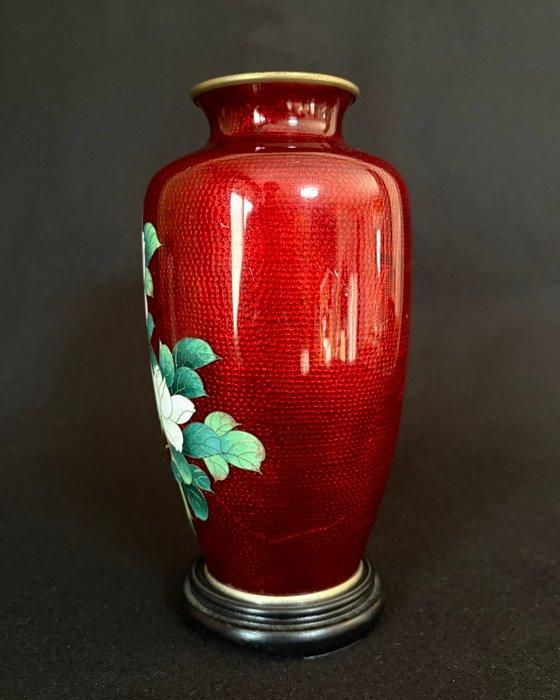 Vase - Cuivre, Émail - Japon - Shippou Kabin Bara (Sans prix, Antiquités & Art, Antiquités | Autres Antiquités