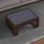vidaXL Salontafel met Infinity LED 70x53x30 cm bruin, Huis en Inrichting, Verzenden, Nieuw