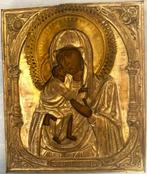 Icoon - Moeder Gods van Fjodor - Hout, Metaal