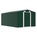 vidaXL Tuinschuur 257x392x181 cm metaal groen, Verzenden, Nieuw